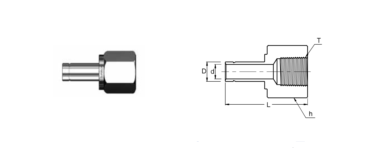 STAINLESS STUB TUBE CONNECTOR SMA