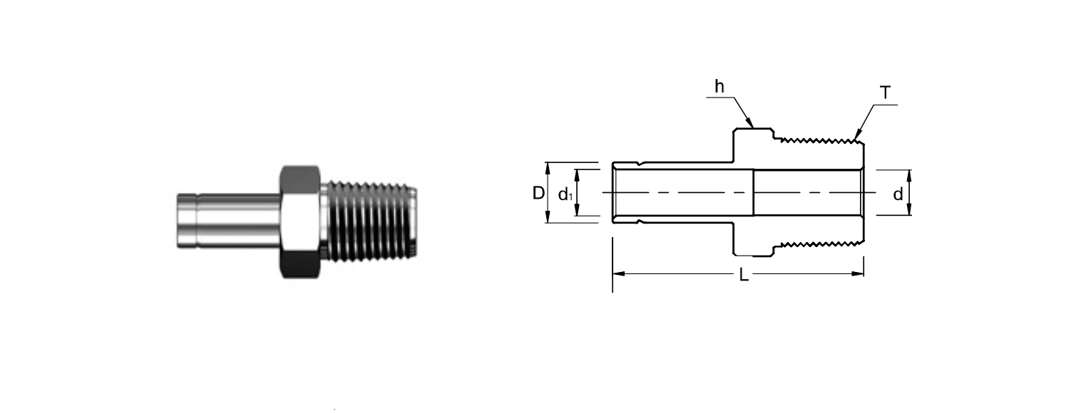 STAINLESS STUB TUBE CONNECTOR SMA